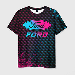 Футболка мужская Ford - neon gradient, цвет: 3D-принт