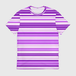 Футболка мужская Фиолетовые полосы, цвет: 3D-принт