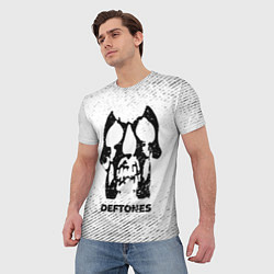 Футболка мужская Deftones с потертостями на светлом фоне, цвет: 3D-принт — фото 2