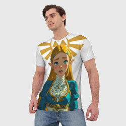 Футболка мужская The legend of Zelda - ahegao, цвет: 3D-принт — фото 2