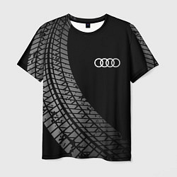 Футболка мужская Audi tire tracks, цвет: 3D-принт