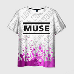 Футболка мужская Muse rock legends: символ сверху, цвет: 3D-принт