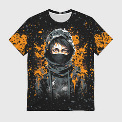 Футболка мужская Девушка в капюшоне - anime style, цвет: 3D-принт