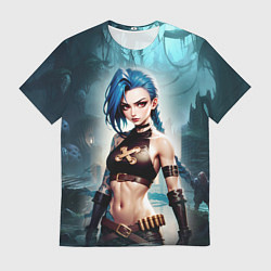 Футболка мужская Jinx arcane League of legends, цвет: 3D-принт