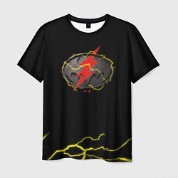 Футболка мужская Flash and Batman logo, цвет: 3D-принт