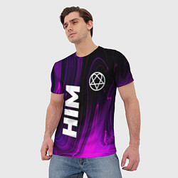 Футболка мужская HIM violet plasma, цвет: 3D-принт — фото 2