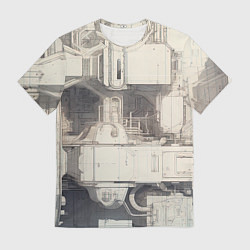 Мужская футболка Футуристическая архитектура будущего