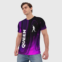 Футболка мужская Queen violet plasma, цвет: 3D-принт — фото 2