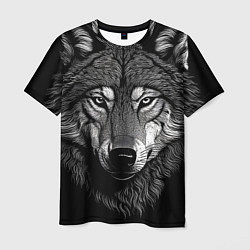 Футболка мужская Спокойный уверенный волк, цвет: 3D-принт