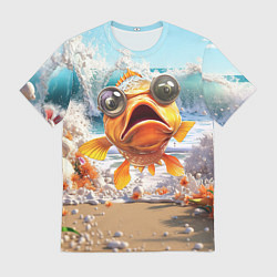 Футболка мужская Карп рыба, цвет: 3D-принт