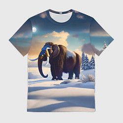 Футболка мужская Шерстистый мамонт, цвет: 3D-принт
