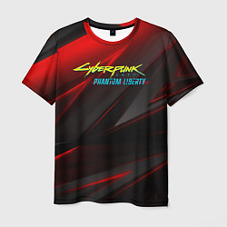 Футболка мужская Cyberpunk 2077 phantom liberty red black logo, цвет: 3D-принт