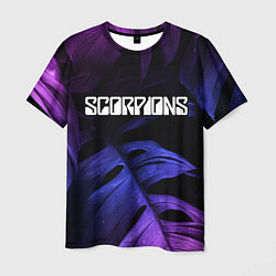 Футболка мужская Scorpions neon monstera, цвет: 3D-принт