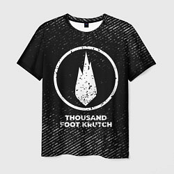 Футболка мужская Thousand Foot Krutch с потертостями на темном фоне, цвет: 3D-принт