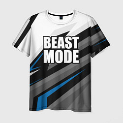 Футболка мужская Beast mode - blue sport, цвет: 3D-принт