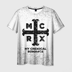 Футболка мужская My Chemical Romance с потертостями на светлом фоне, цвет: 3D-принт