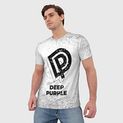 Футболка мужская Deep Purple с потертостями на светлом фоне, цвет: 3D-принт — фото 2