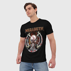 Футболка мужская Megadeth - боевой череп, цвет: 3D-принт — фото 2
