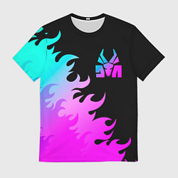 Футболка мужская Die Antwoord неоновый огонь, цвет: 3D-принт