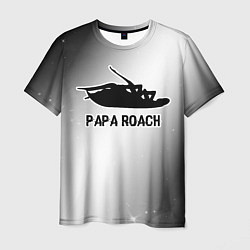 Футболка мужская Papa Roach glitch на светлом фоне, цвет: 3D-принт