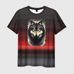 Футболка мужская Волк одиночка, цвет: 3D-принт