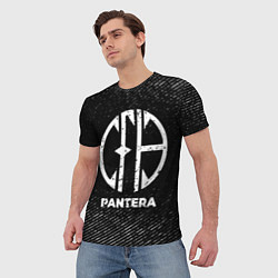 Футболка мужская Pantera с потертостями на темном фоне, цвет: 3D-принт — фото 2