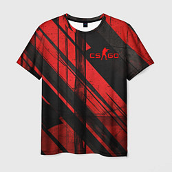 Футболка мужская CS GO black and red, цвет: 3D-принт