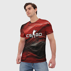 Футболка мужская Dark red CS GO, цвет: 3D-принт — фото 2