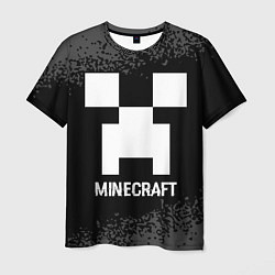Футболка мужская Minecraft glitch на темном фоне, цвет: 3D-принт