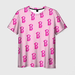 Футболка мужская Барби паттерн буква B, цвет: 3D-принт