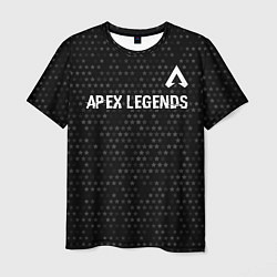 Футболка мужская Apex Legends glitch на темном фоне: символ сверху, цвет: 3D-принт