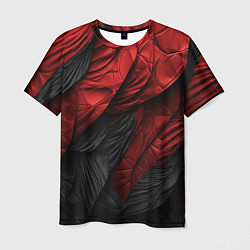 Мужская футболка Red black texture