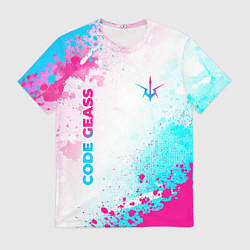 Футболка мужская Code Geass neon gradient style: надпись, символ, цвет: 3D-принт