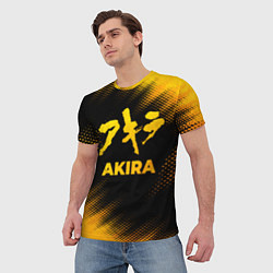 Футболка мужская Akira - gold gradient, цвет: 3D-принт — фото 2