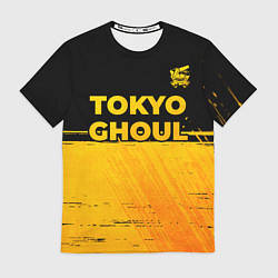 Футболка мужская Tokyo Ghoul - gold gradient: символ сверху, цвет: 3D-принт
