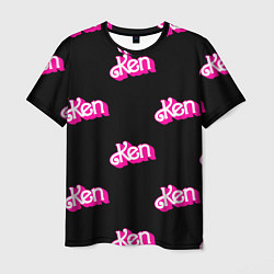 Футболка мужская Логотип Кен - патерн, цвет: 3D-принт