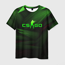 Футболка мужская CS GO green logo, цвет: 3D-принт