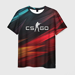Футболка мужская CS GO dark abstract logo, цвет: 3D-принт