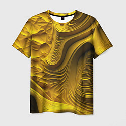 Футболка мужская Объемная желтая текстура, цвет: 3D-принт