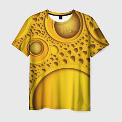 Футболка мужская Желтая объемная текстура, цвет: 3D-принт
