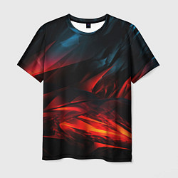 Футболка мужская Red black abstract, цвет: 3D-принт