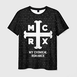 Футболка мужская My Chemical Romance glitch на темном фоне, цвет: 3D-принт