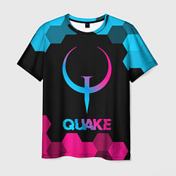 Футболка мужская Quake - neon gradient, цвет: 3D-принт