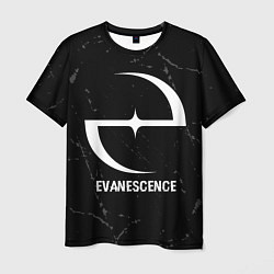 Футболка мужская Evanescence glitch на темном фоне, цвет: 3D-принт