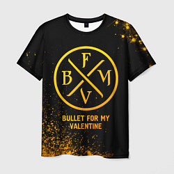 Футболка мужская Bullet For My Valentine - gold gradient, цвет: 3D-принт