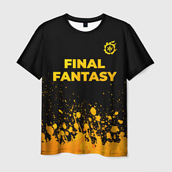Футболка мужская Final Fantasy - gold gradient: символ сверху, цвет: 3D-принт
