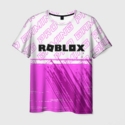 Футболка мужская Roblox pro gaming: символ сверху, цвет: 3D-принт
