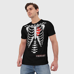 Футболка мужская Скелет с добрым сердцем, цвет: 3D-принт — фото 2