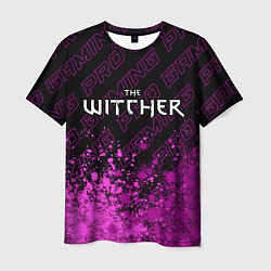 Футболка мужская The Witcher pro gaming: символ сверху, цвет: 3D-принт