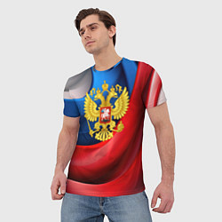 Футболка мужская Золотой герб России, цвет: 3D-принт — фото 2